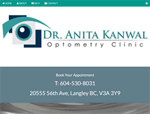 Tablet Screenshot of kanwaloptometry.com